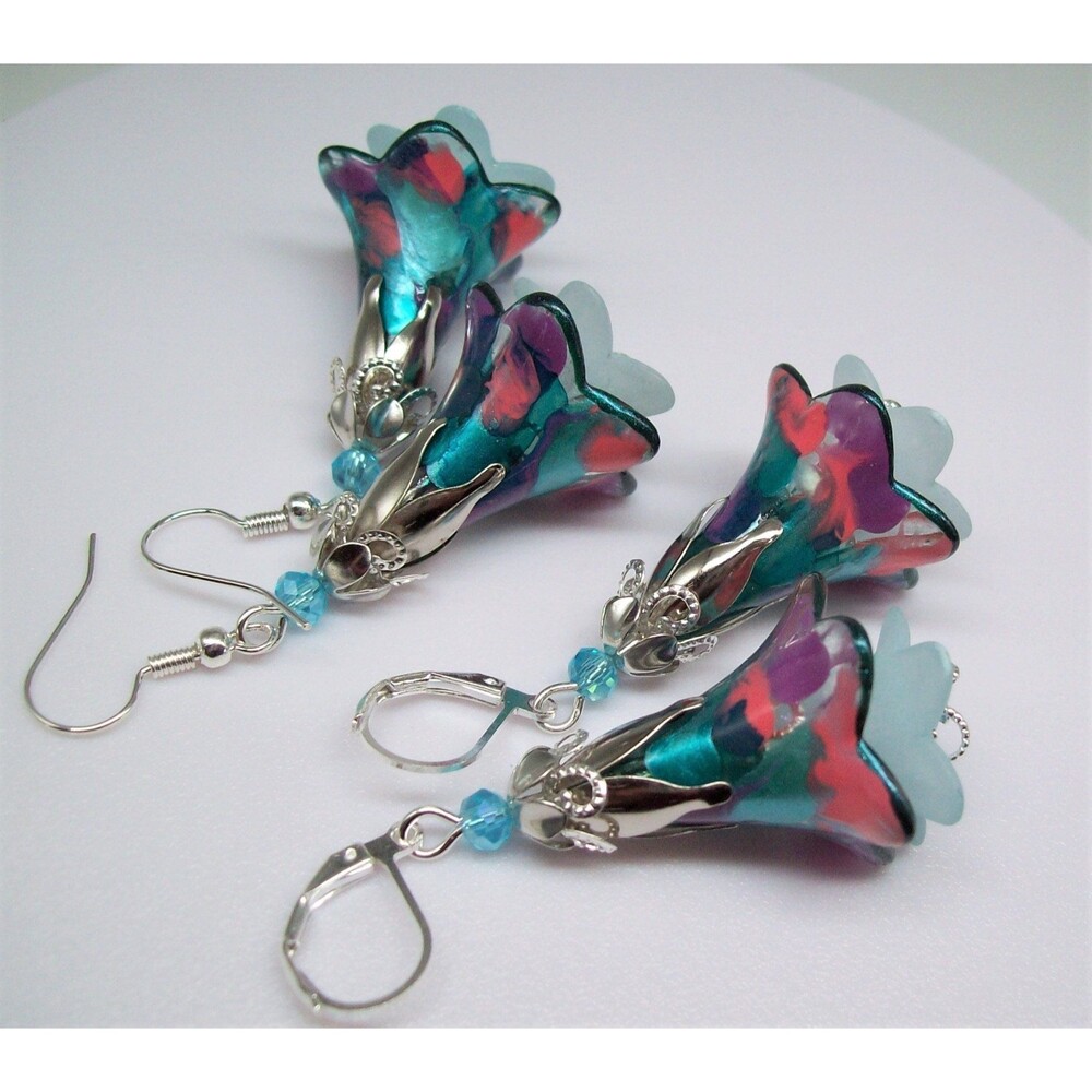 Boho Earrings Dangle, Flower Earrings, Flower Gifts for Her, Gift for Girlfriend